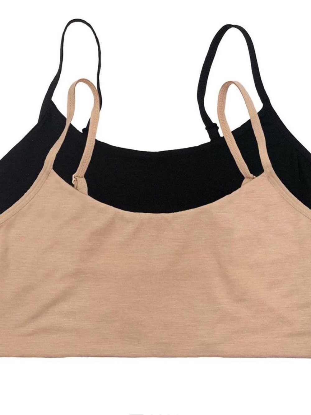 Felina Super Soft Modal Bralette 2 pack black & warm nude medium new w/out tags